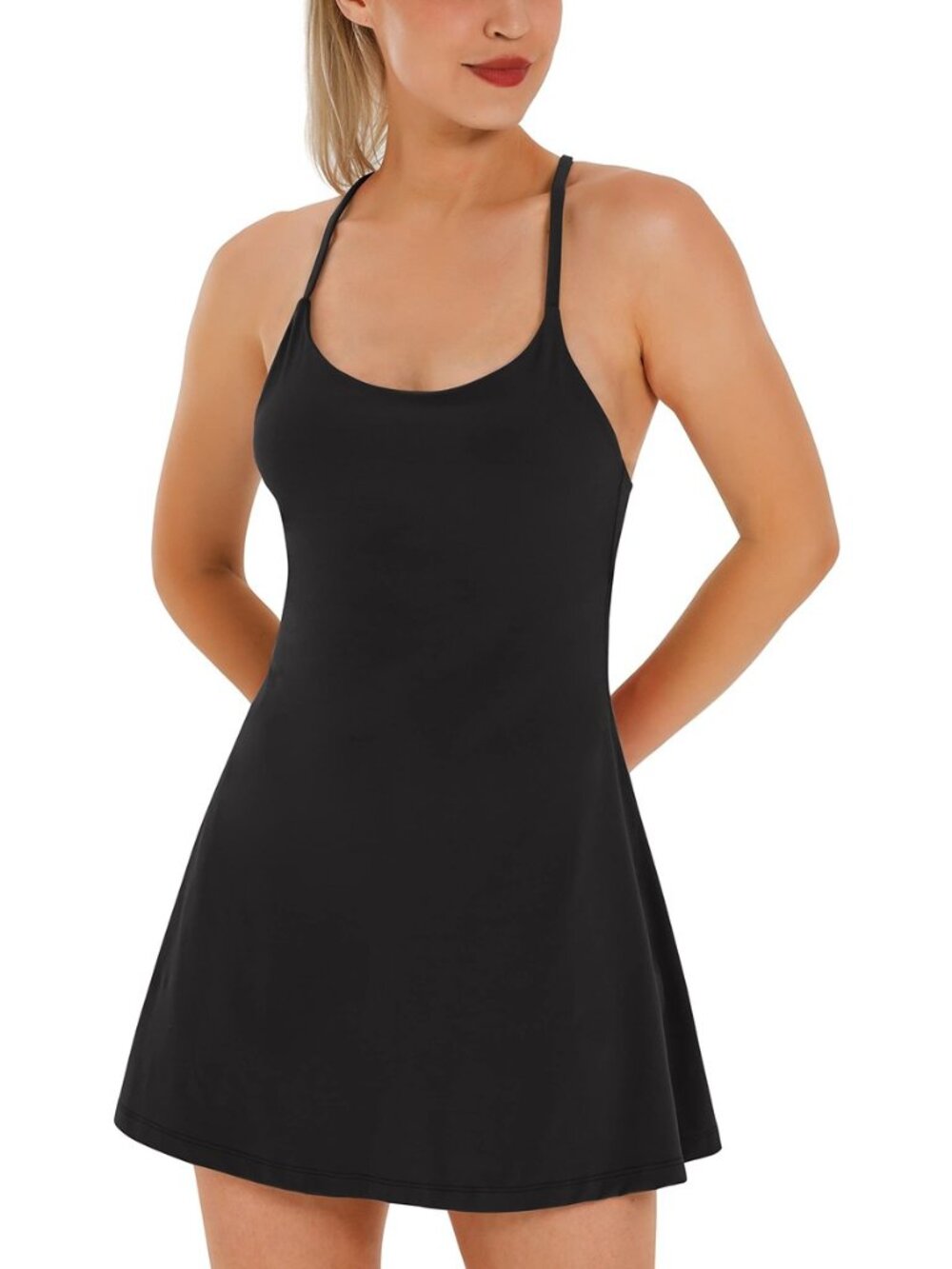 Womens Tennis Dress Athletic with Built-in Bra & Shorts Summer Golf Outfits